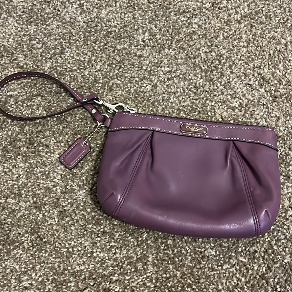 Coach Purple Wristlet